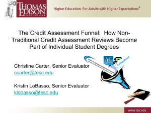 Non-Traditional Credit - Types - Thomas Edison State University