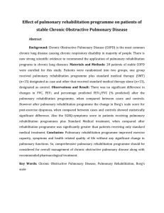 Effect of pulmonary rehabilitation programme on patients of stable