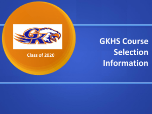 GKHS Course Selection Information