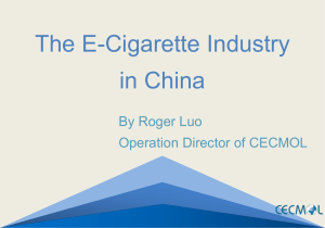 E-cigarette Industry in China - Smile-Expo