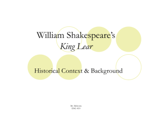 Historical Context & Background for Lear