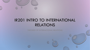 IR201 theories of I.R
