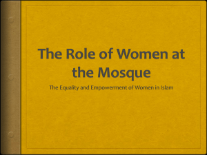 The Role of Women at the Mosque