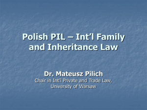 Polish PIL: Law applicable to natural persons