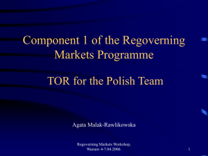 Learning Alliances and Policy Dialogue TOR for the Polish Team