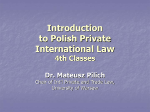 Polish PIL: Law applicable to natural persons