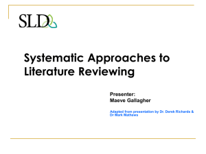 PhD-skills-Systematic Reviewing 2013