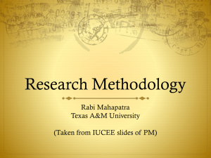 Research Methodology - Texas A&M University