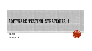 Software Testing Strategies 1