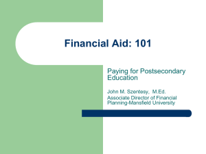 Mansfield Federal Financial Aid Presentation