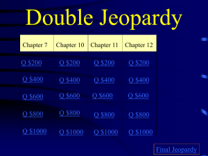 Unit Two Double Jeopardy