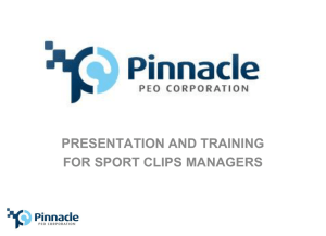 PRESENTATION AND TRAINING FOR SPORT