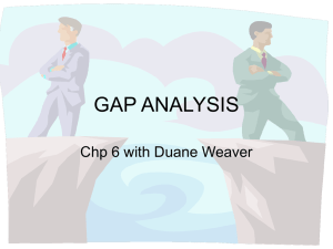 Gap Analysis (Chp. 6)