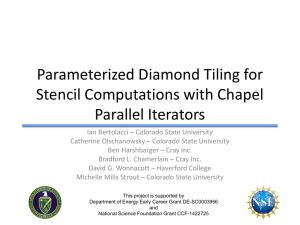 Parameterized Diamond Tiling for Stencil Computations with Chapel