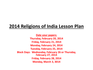 2014 Religions of India Lesson Plan