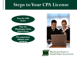 Steps to Your CPA License