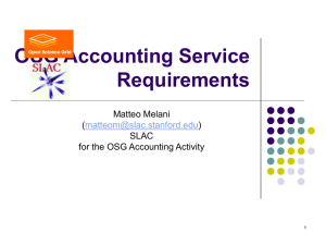 OSG Accounting Service Requirements