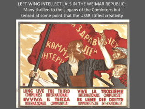 Left-Wing Intellectuals in the Weimar Republic