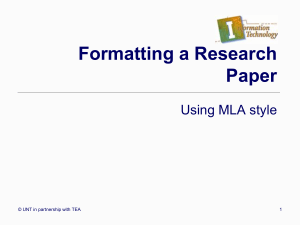 MLA Research Paper Formatting Steps