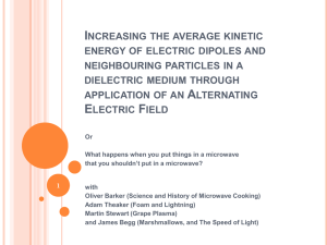 Dipole Agitation through application of an Alternating Electric Field