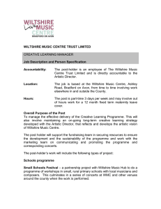 WILTSHIRE MUSIC CENTRE TRUST LIMITED CREATIVE