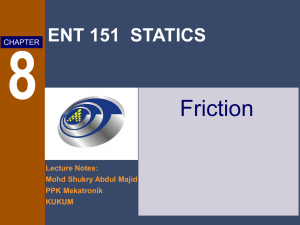 Chapter 8: Friction