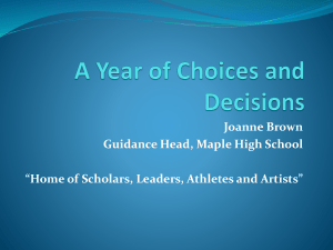A Year of Choices and Decisions Presentation
