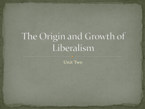 The Origin and Growth of Liberalism