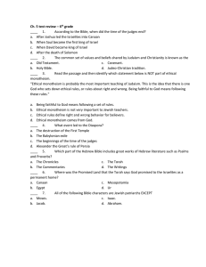 Ch. 5 test review – 6th grade ____ 1. According to the Bible, when
