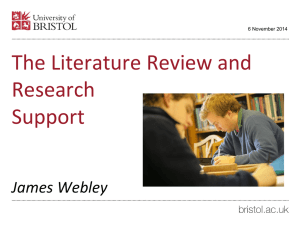The Library and your Literature Review