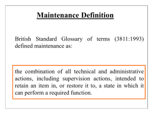 LEC1-Maintenance Definition