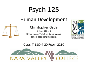 Psych 125 Human Development Christopher Gade Office: 1031