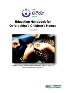 Education handbook for Oxfordshire's Children's Homes (pdf format