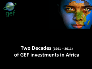 Highligths of GEF investments in Africa