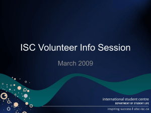 ISC Cultural Event Committee Volunteer