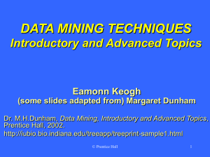Data Mining - Computer Science and Engineering