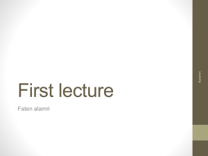 First lecture - WordPress.com