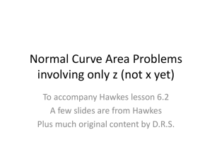 Normal Curve Area Problems involving only z (not x yet)