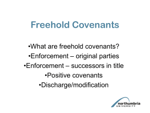 Freehold Covenants PowerPoint