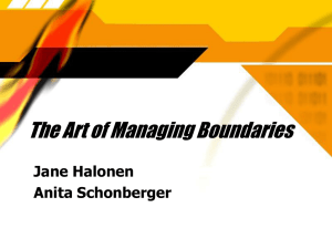 The Art of Managing Boundaries