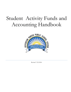 Student Activity Funds and Accounting Handbook