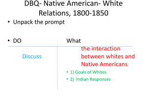 DBQ Native American Relations