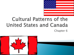 Cultural Patterns of the United States and Canada