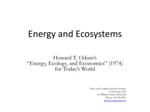 Energy and Ecosystems