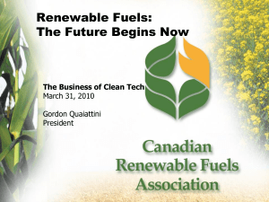 Renewable Fuels: The Future Begins Now