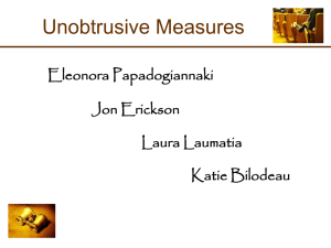 Unobtrusive Measures