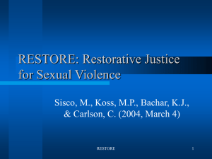 Restorative justice theory validation - U-System