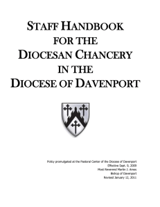 Staff Handbook for the Diocesan Chancery