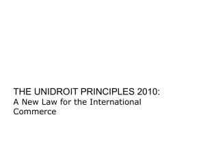 unidroit: the principles