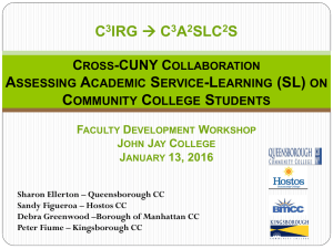 A Cross CUNY Collaboration to Assess the Impact of
